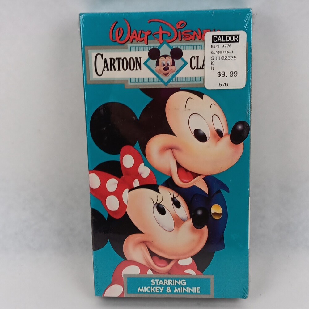 Walt Disney Cartoon Classics V. 6 Starring Mickey & Minnie VHS 1991 NEW SEALED.